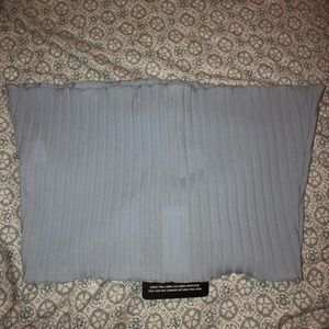 Blue Frilly Crop Top